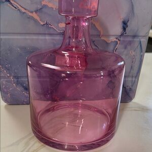 Anthropologie Pink Glass Vase